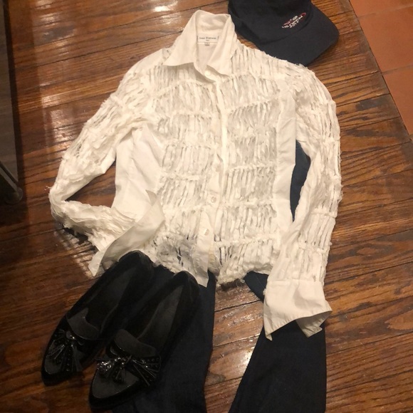 Anne Fontaine Tops - ANNE FONTAINE Classic White strip Shirt